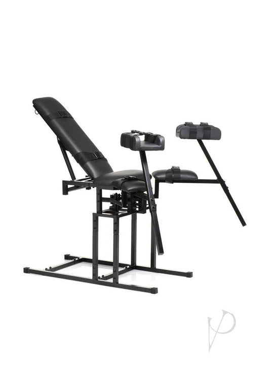 Master Series Leg Spreader Obedience Chair - Black - Chambre Rouge