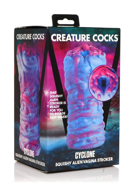 Cyclone Silicone Squishy Alien Vagina Stroker - Pink/Blue - Chambre Rouge