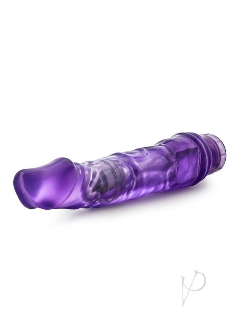 B Yours Vibe 6 Vibrating Dildo 9in - Purple - Chambre Rouge