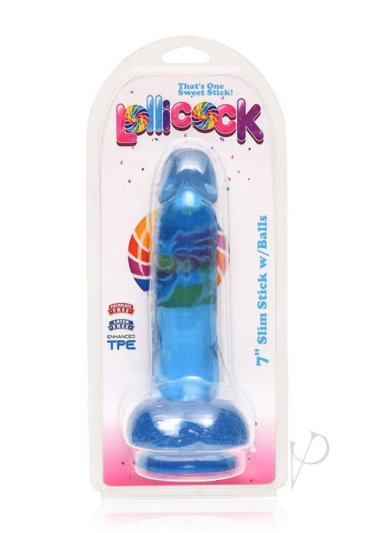 Lollicock Slim Stick W/balls 7 Berry - Chambre Rouge