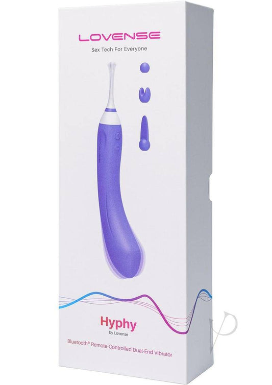 Hyphy Remote Controlled Silicone Dual End Vibrator - Purple - Chambre Rouge