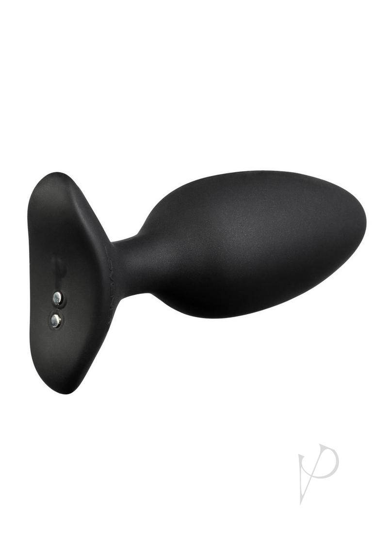 Hush 2 Rechargeable App Compatible Silicone Vibrating Anal Plug 1.5in - Black - Chambre Rouge