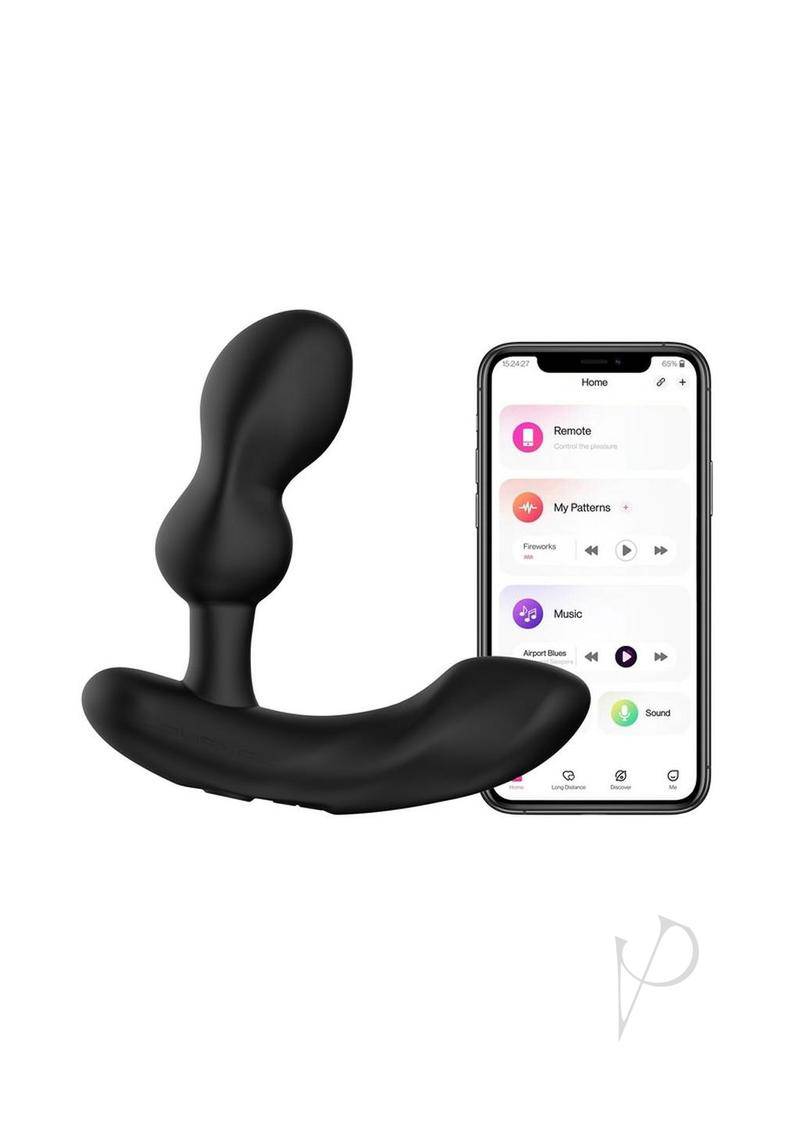 Edge 2 Remote Controlled Silicone Prostate Massager - Black - Chambre Rouge