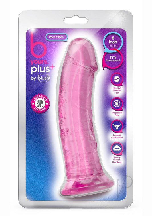 B Yours Plus Roar n' Ride Realistic Dildo 8in - Pink - Chambre Rouge
