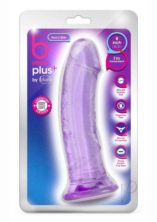 B Yours Plus Roar n' Ride Realistic Dildo 8in - Purple - Chambre Rouge