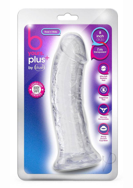 B Yours Plus Roar n' Ride Realistic Dildo 8in - Clear - Chambre Rouge