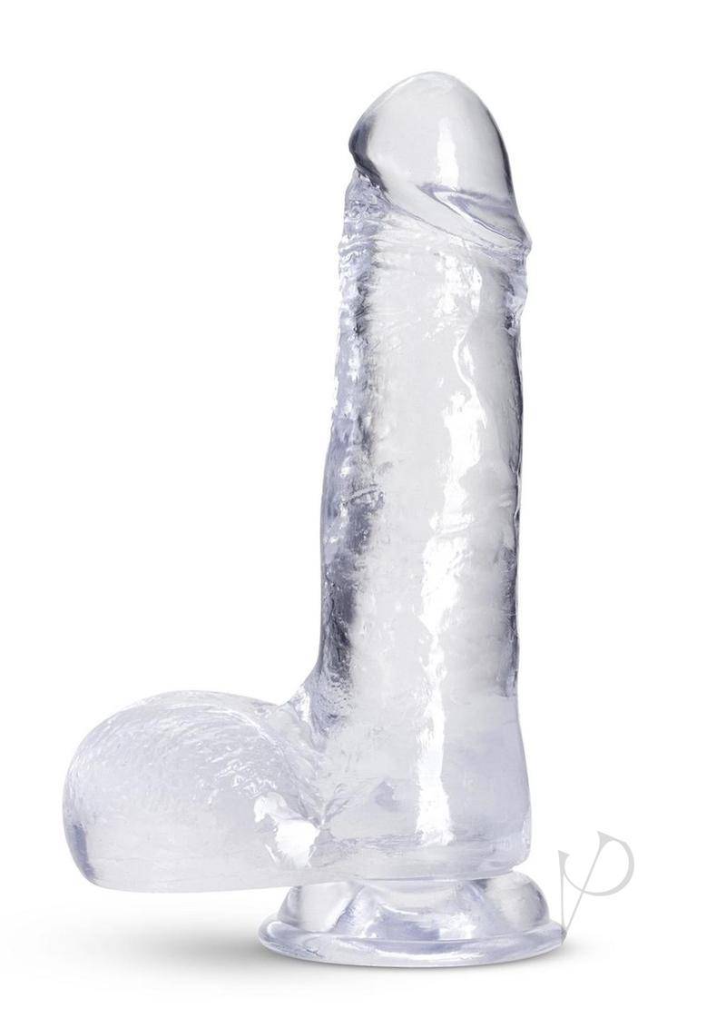 B Yours Plus Rock n' Roll Realistic Dildo with Balls 7.25in - Clear - Chambre Rouge