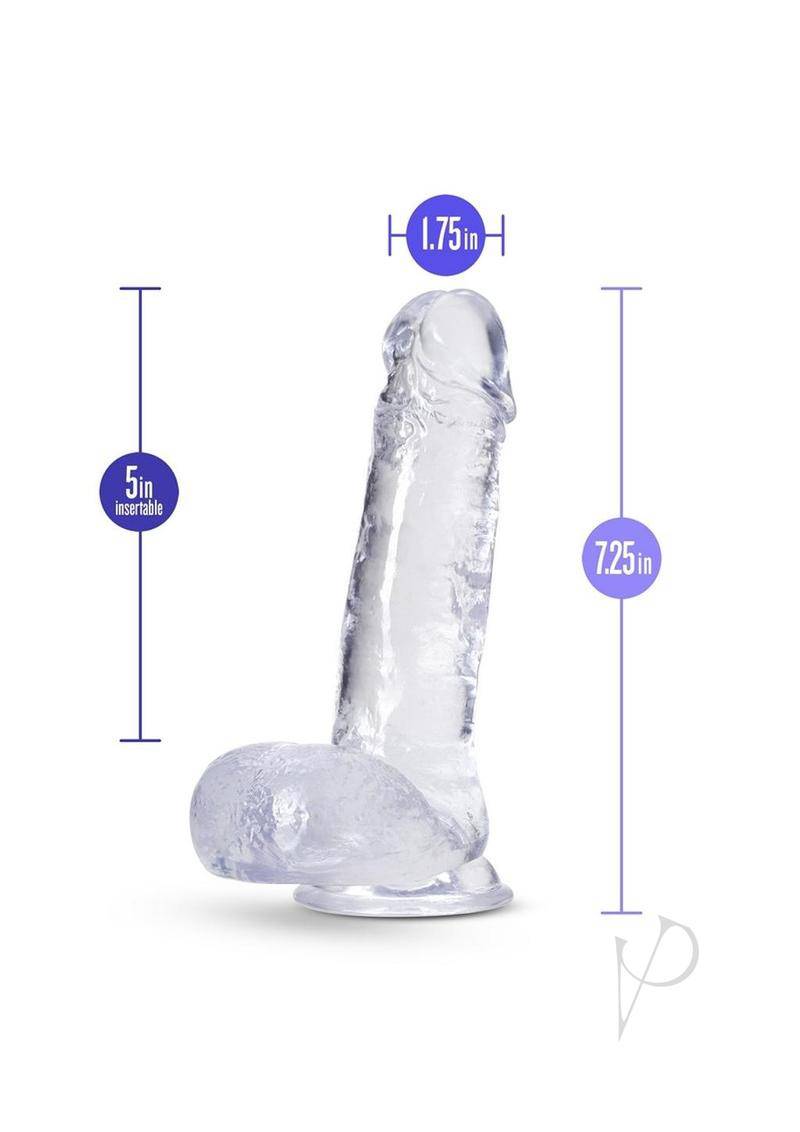 B Yours Plus Rock n' Roll Realistic Dildo with Balls 7.25in - Clear - Chambre Rouge