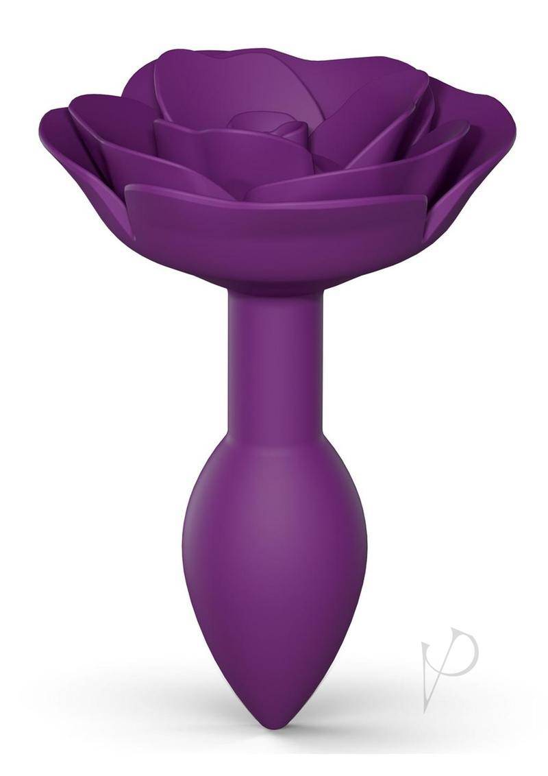 Open Roses Silicone Anal Plug - Small - Purple Rain - Chambre Rouge