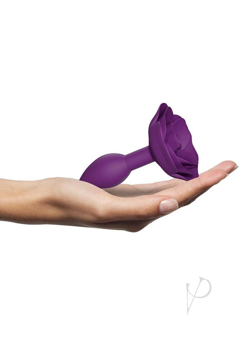 Open Roses Silicone Anal Plug - Small - Purple Rain - Chambre Rouge