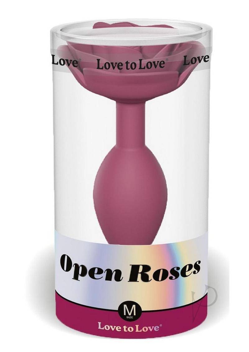 Open Roses Silicone Anal Plug - Medium - Plum Star - Chambre Rouge