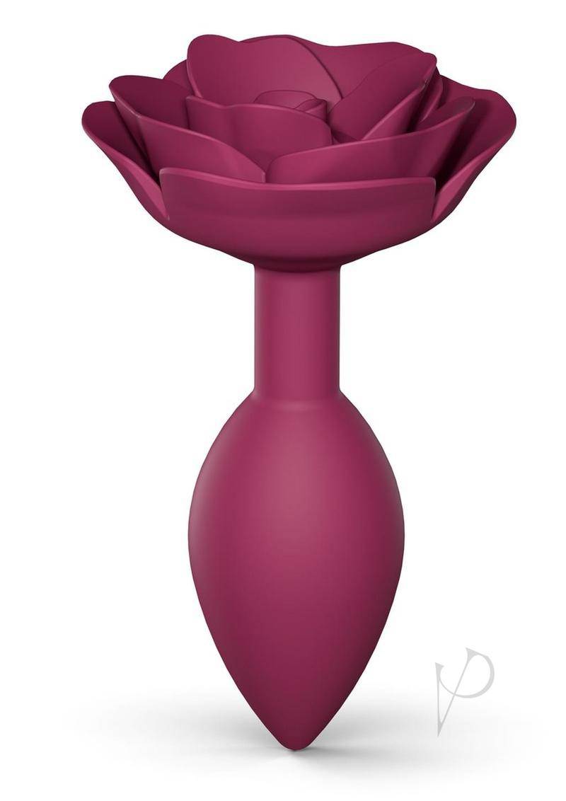 Open Roses Silicone Anal Plug - Medium - Plum Star - Chambre Rouge