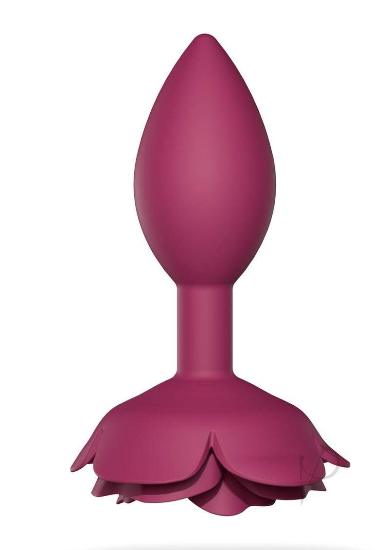 Open Roses Silicone Anal Plug - Medium - Plum Star - Chambre Rouge