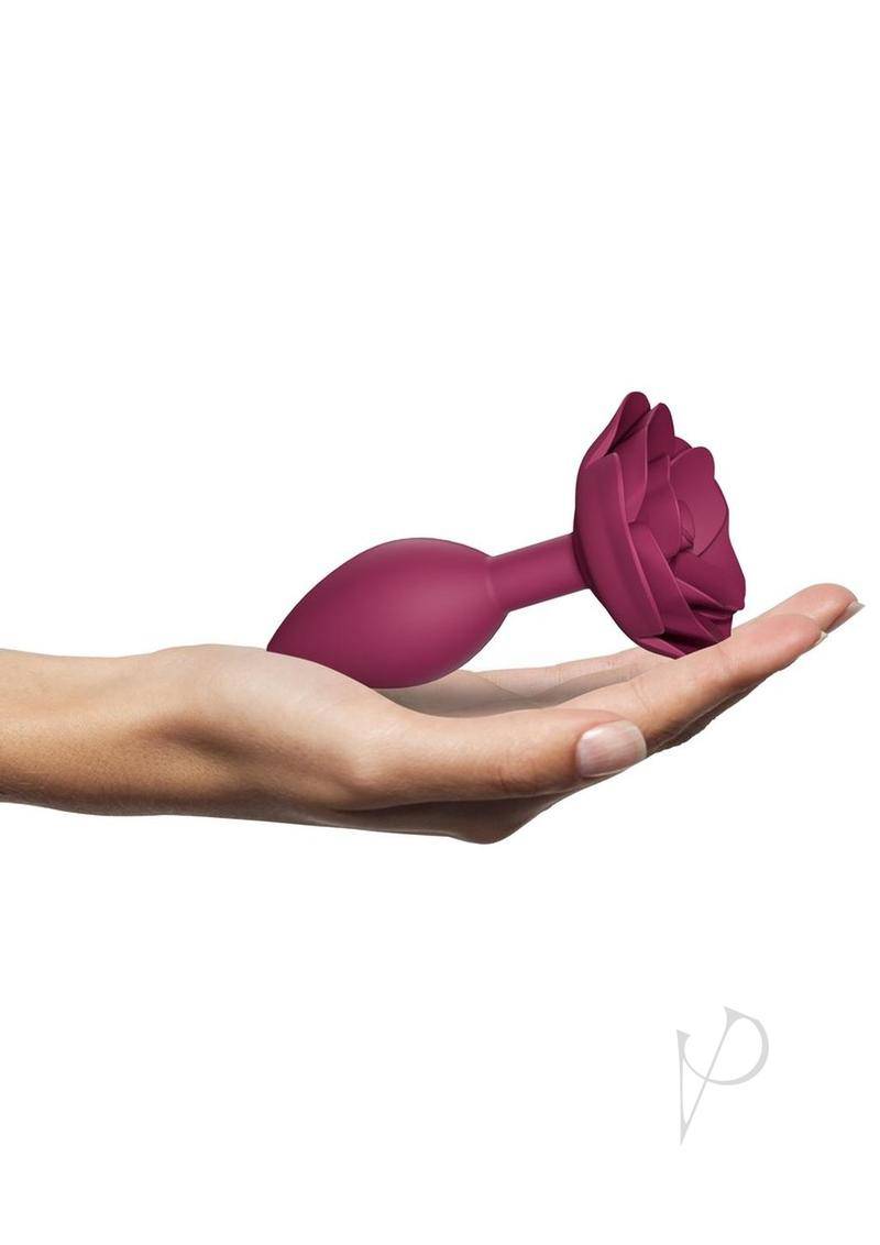 Open Roses Silicone Anal Plug - Medium - Plum Star - Chambre Rouge