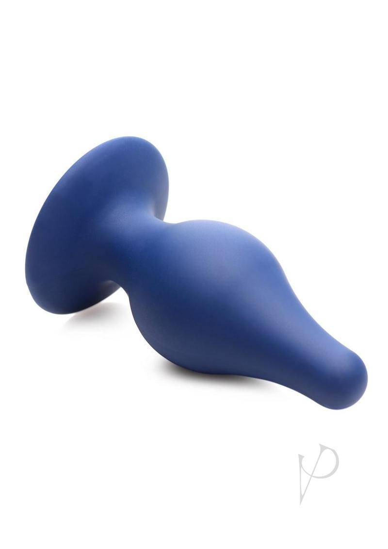 Squeeze-It Squeezable Silicone Tapered Anal Plug - Large - Blue - Chambre Rouge