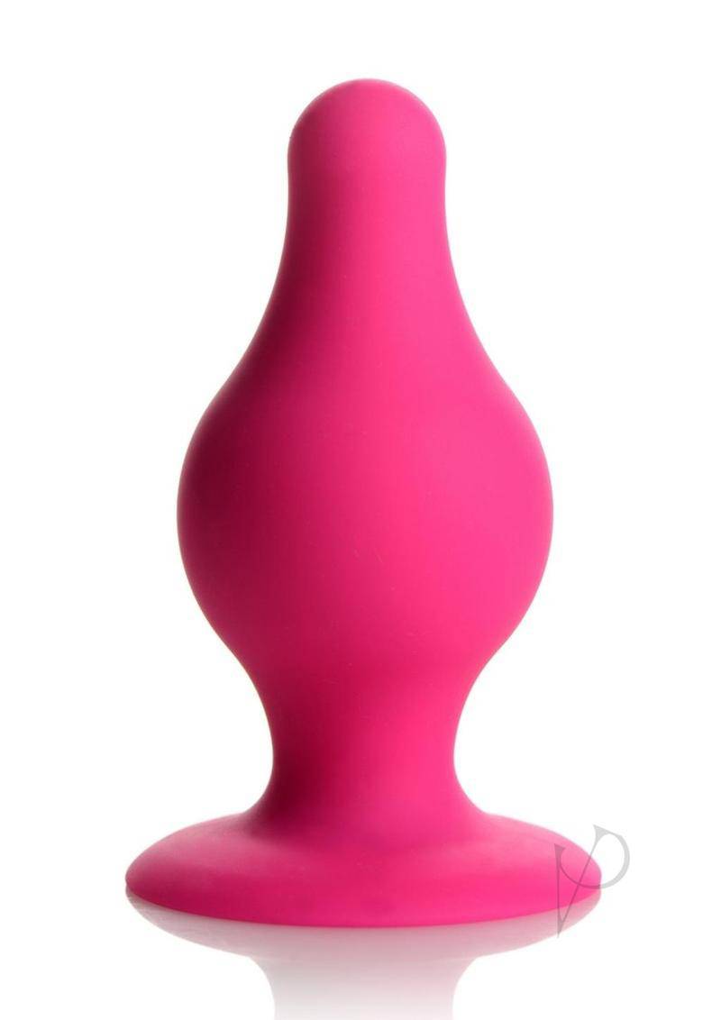 Squeeze-It Squeezable Silicone Tapered Anal Plug - Small - Pink - Chambre Rouge