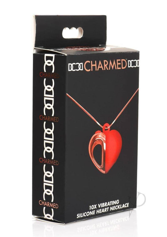 Charmed 10X Vibrating Silicone Heart Necklace - Chambre Rouge