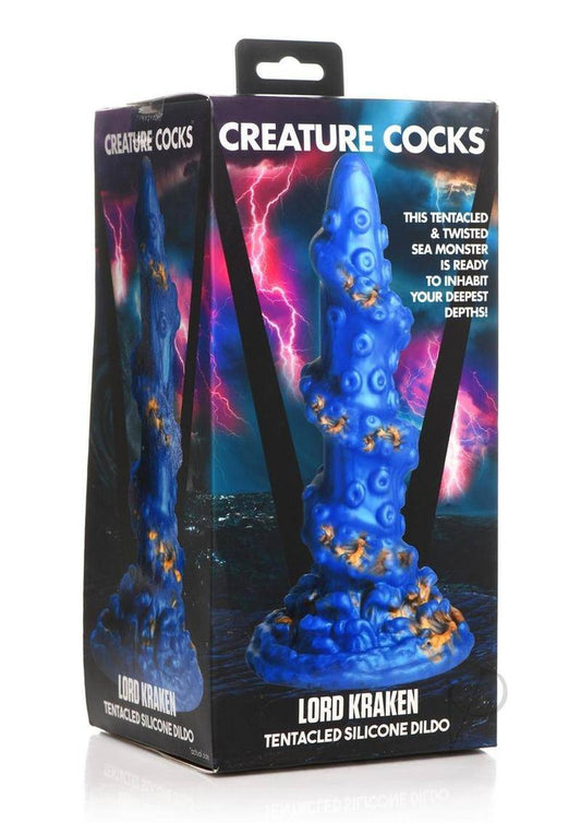 Lord Kraken Silicone Dildo - Blue/Gold - Chambre Rouge