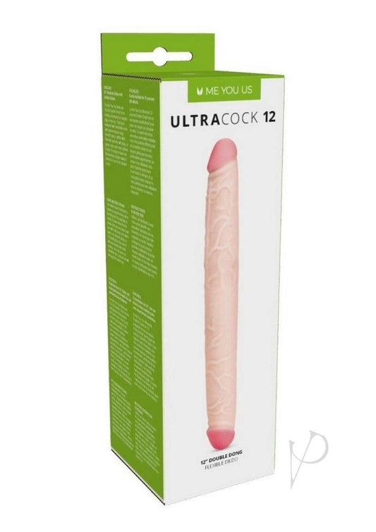 ME YOU US Ultracock 12 Double Dong Flexible Dildo 12in - Vanilla - Chambre Rouge