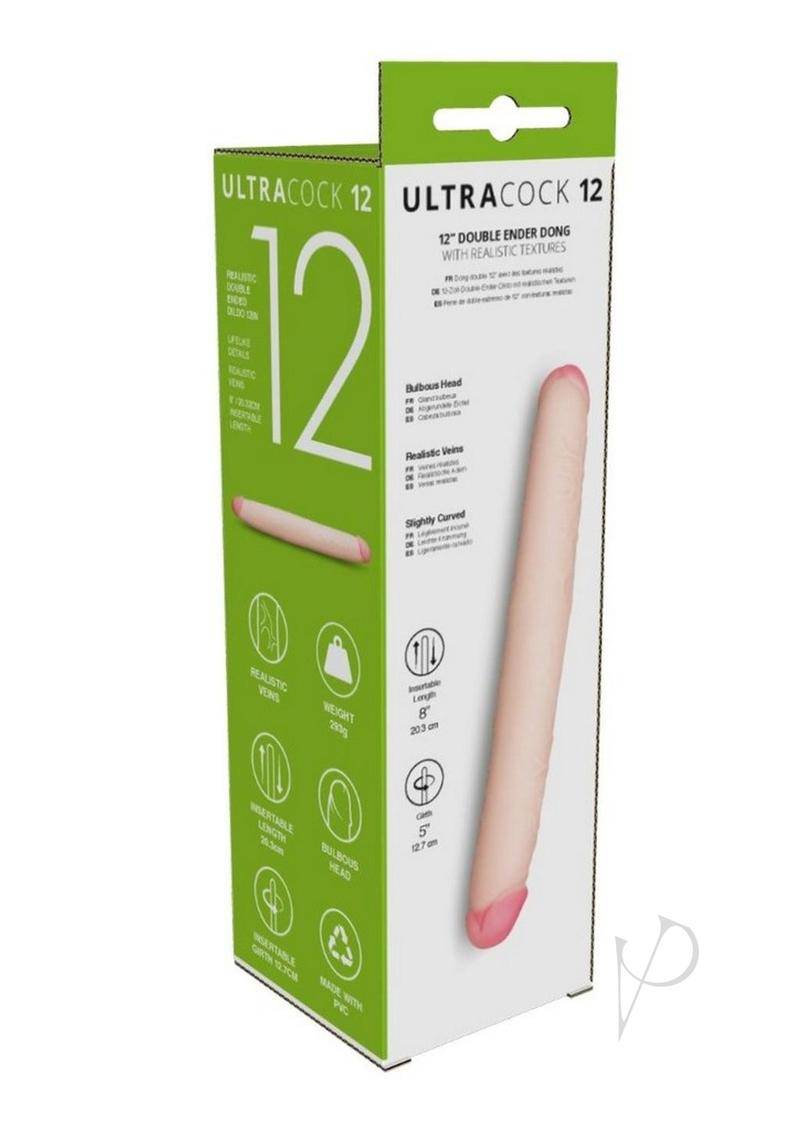 ME YOU US Ultracock 12 Double Dong Flexible Dildo 12in - Vanilla - Chambre Rouge