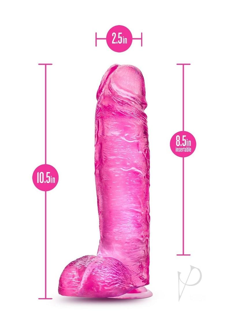 B Yours Plus Big N' Bulky Realistic Dildo with Suction Cup - Pink - Chambre Rouge