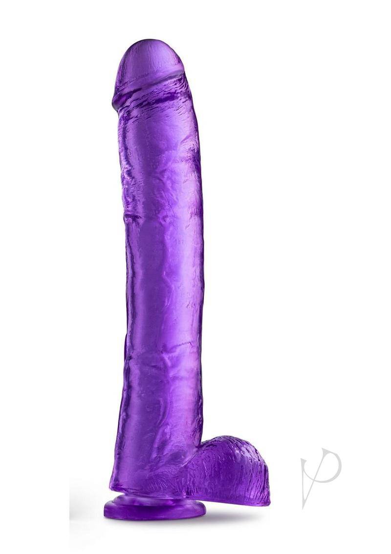 B Yours Plus Hefty N' Hung Realistic Dildo with Suction Cup - Purple - Chambre Rouge