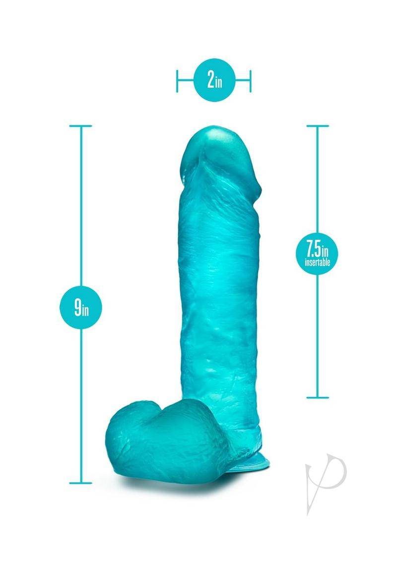 B Yours Plus Mount N' Moan Realistic Dildo with Suction Cup - Teal - Chambre Rouge