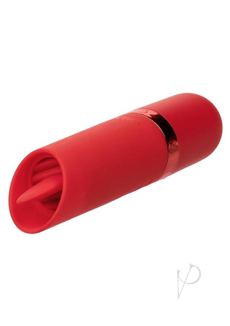 Rechargeable Silicone Tongue Clitoral Stimulator - Red - Chambre Rouge