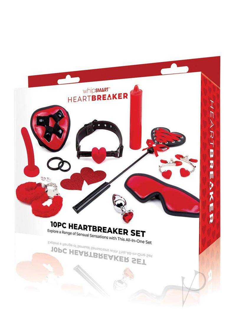 Whipsmart Heartbreaker Set (10 Piece) - Red/Black - Chambre Rouge