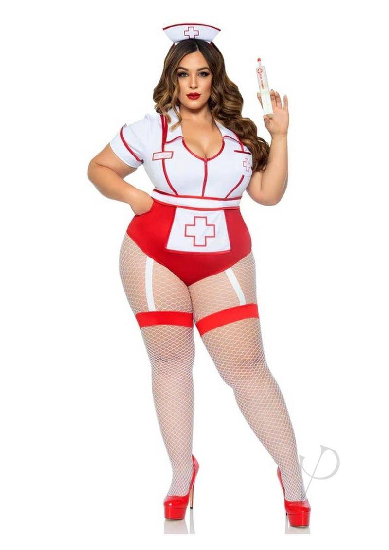 Nurse Feelgood(2 Piece) - 1X/2X - Red/White - Chambre Rouge