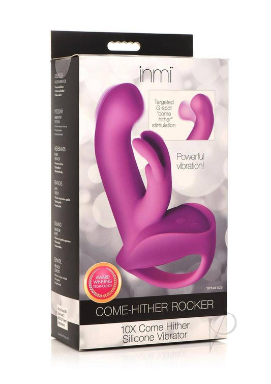 Come Hither Rocker Rechargeable Silicone Vibrator - Purple - Chambre Rouge
