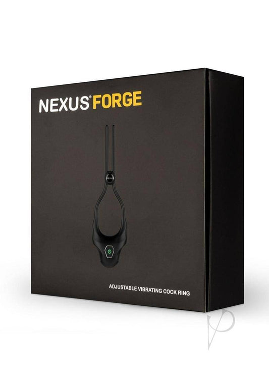 Nexus Forge Vibrating Adjustable Lasso Silicone Cock Ring - Black - Chambre Rouge