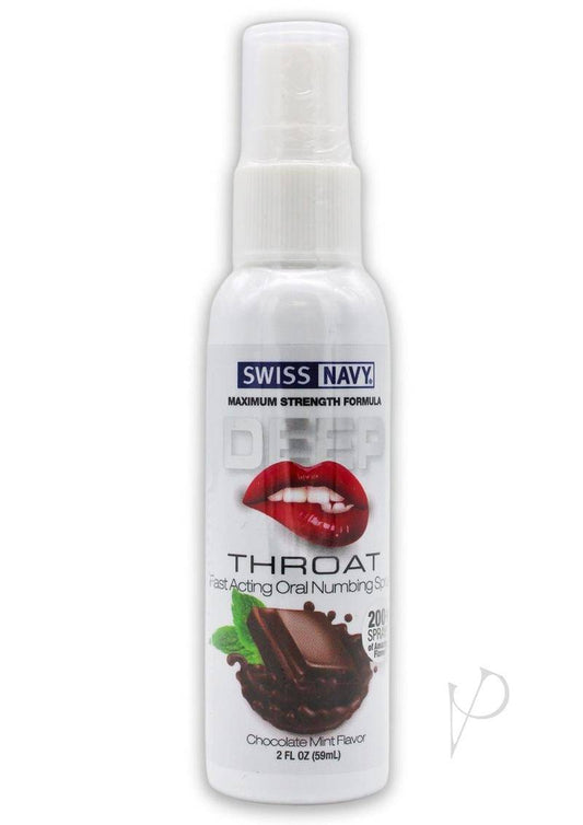 Swiss Navy Deep Throat Spray - Chocolate Mint - Chambre Rouge