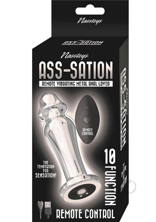 Ass-Sation Remote Control Rechargeable Vibrating Metal Anal Lover - Silver - Chambre Rouge