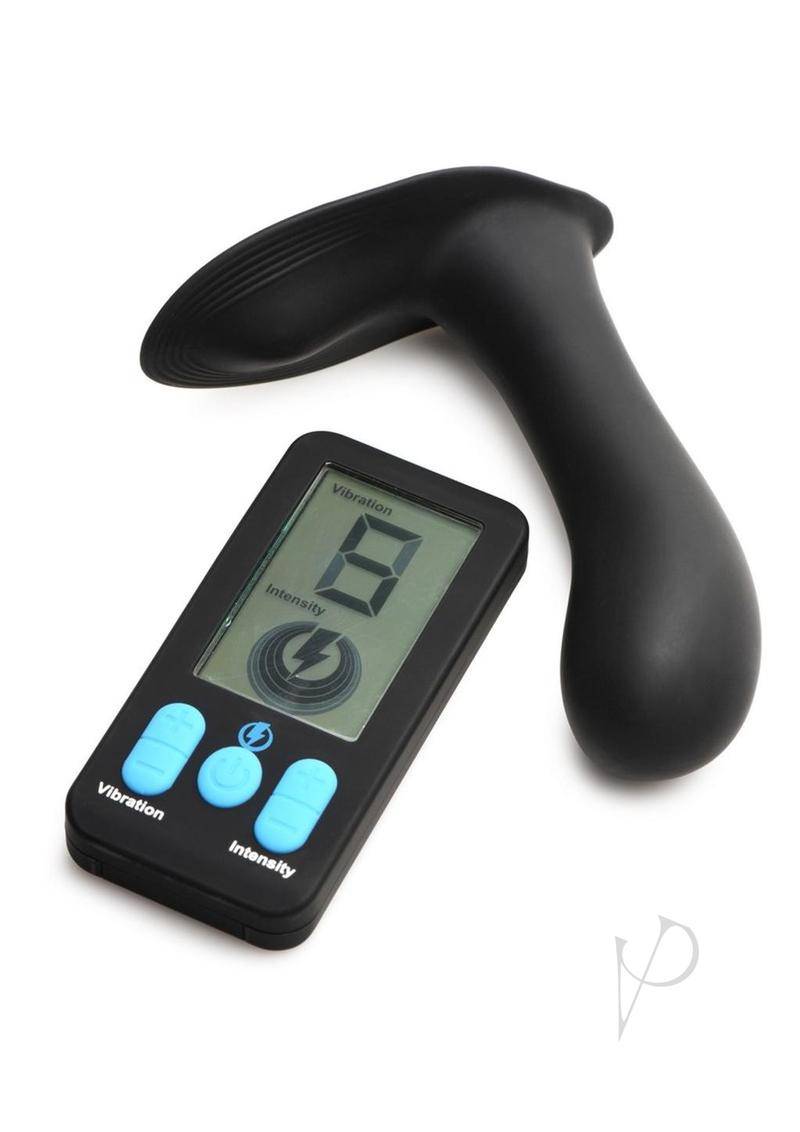 Zeus ZS E-Stim Pro Rechargeable Silicone Panty Vibe with Remote Control - Black - Chambre Rouge