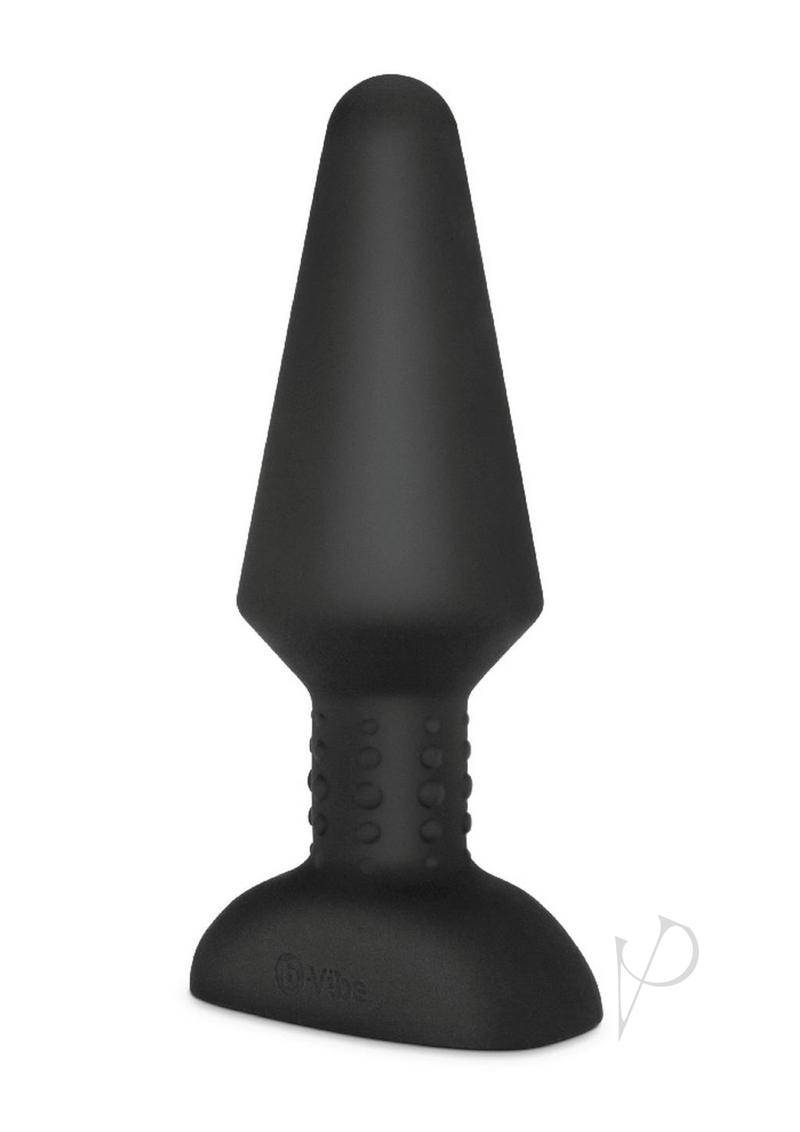 B-Vibe Rimming Plug XL Rechargeable Silicone Anal Plug - Black - Chambre Rouge