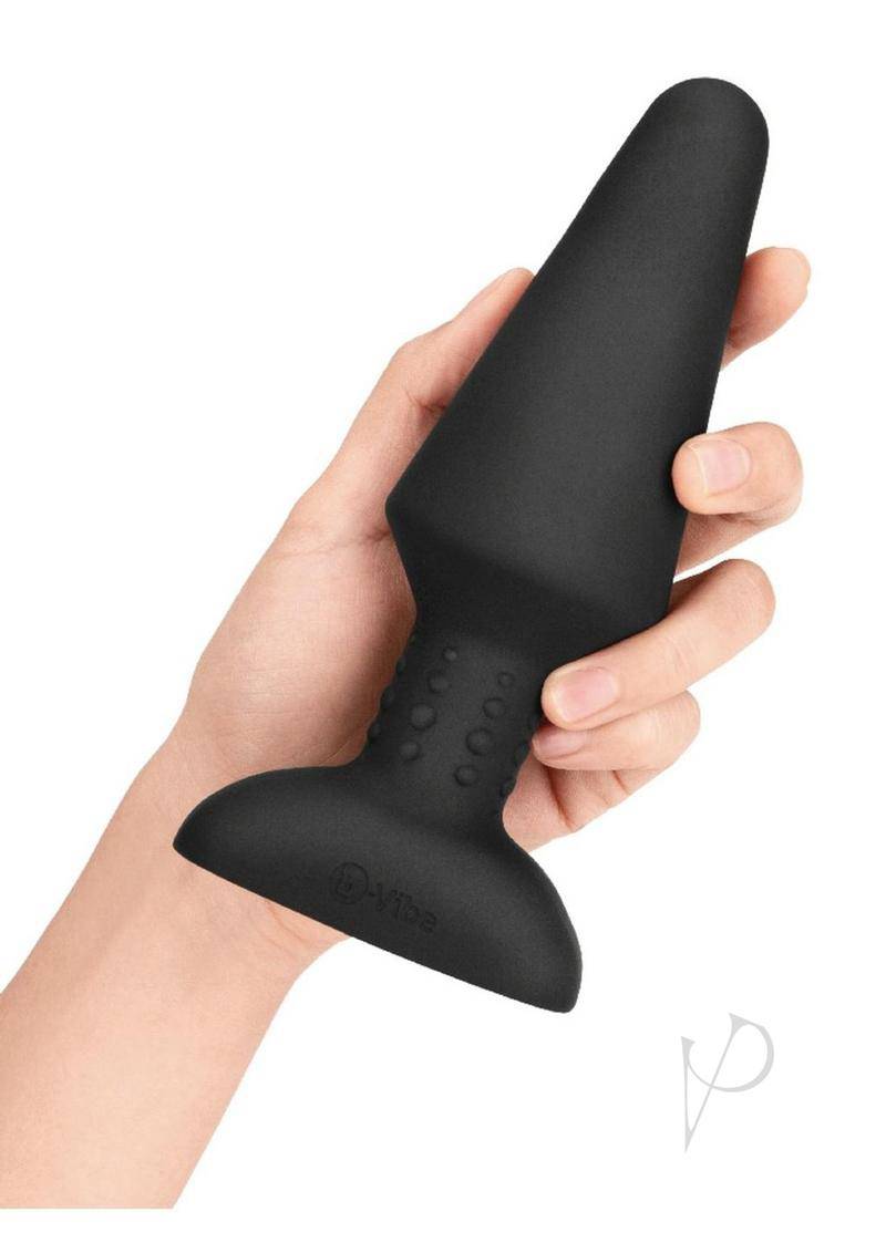 B-Vibe Rimming Plug XL Rechargeable Silicone Anal Plug - Black - Chambre Rouge