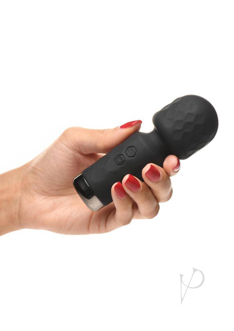 Bang! 10X Mini Silicone Rechargeable Wand - Black - Chambre Rouge