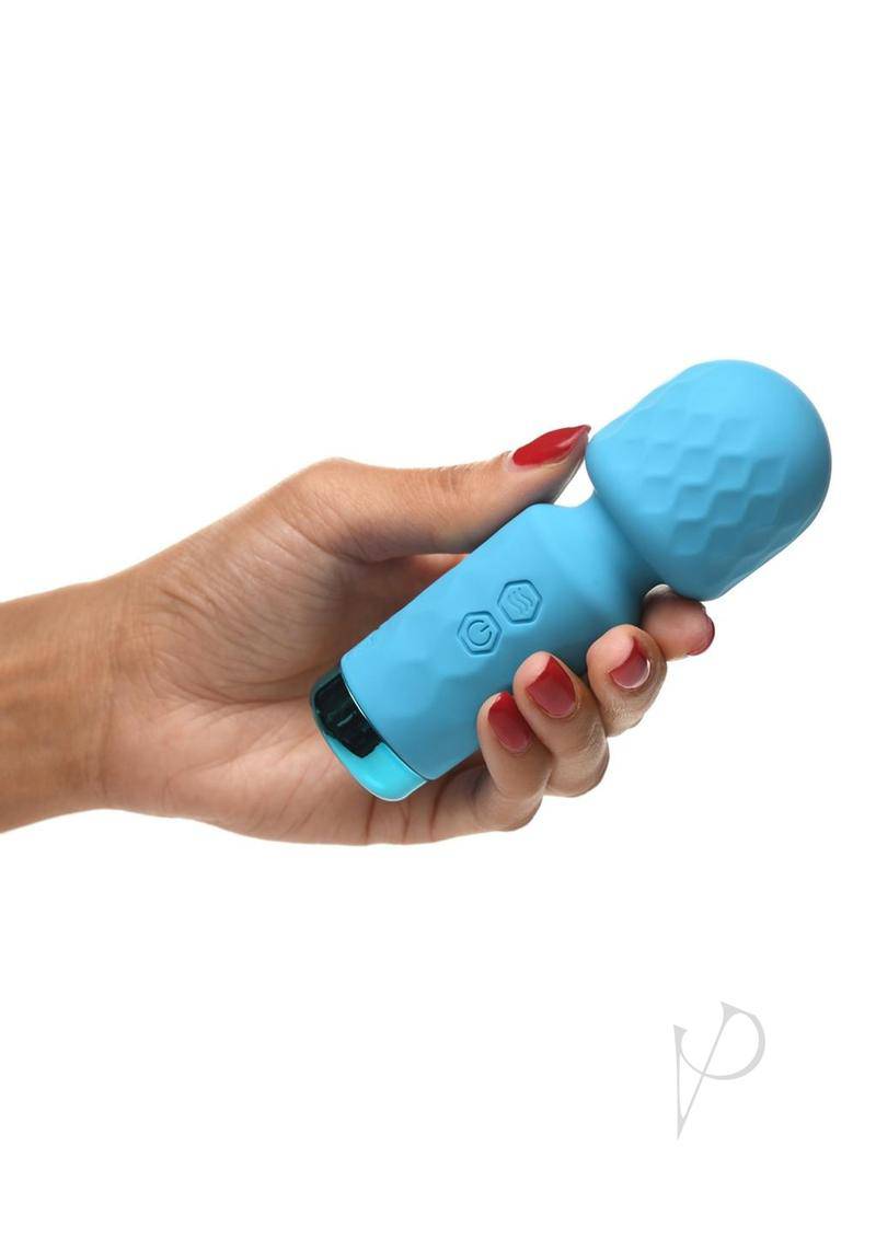 Bang! 10X Mini Silicone Rechargeable Wand - Blue - Chambre Rouge