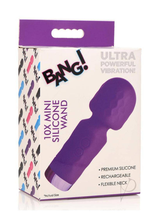 Bang! 10X Mini Silicone Rechargeable Wand - Purple - Chambre Rouge