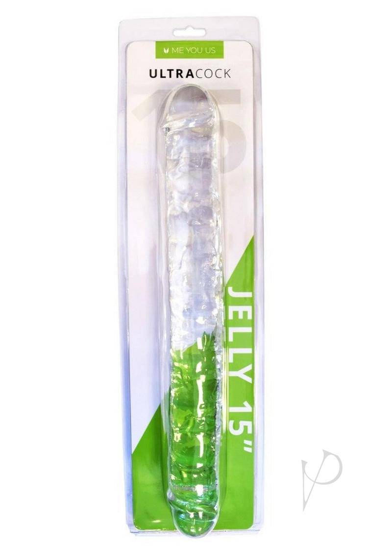 ME YOU US Ultracock Jelly Double Ender 15in - Clear - Chambre Rouge