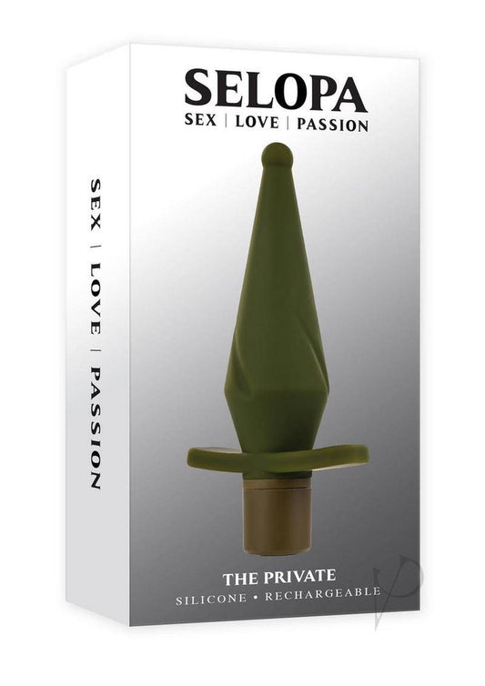 Selopa The Private Rechargeable Silicone Anal Plug - Green - Chambre Rouge