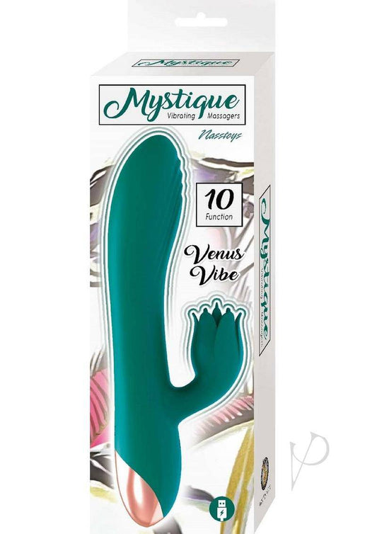 Mystique Venus Rechargeable Silicone Vibrator - Green - Chambre Rouge