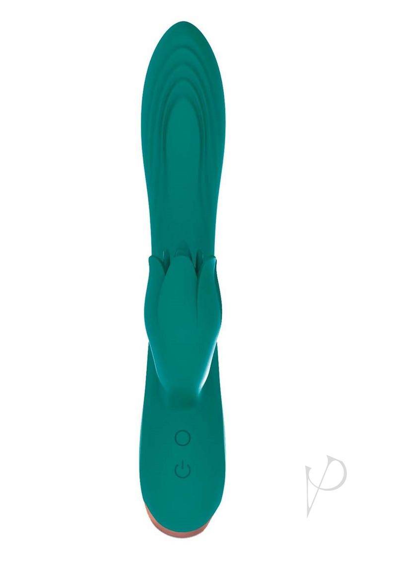 Mystique Venus Rechargeable Silicone Vibrator - Green - Chambre Rouge