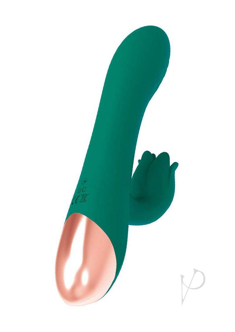 Mystique Venus Rechargeable Silicone Vibrator - Green - Chambre Rouge