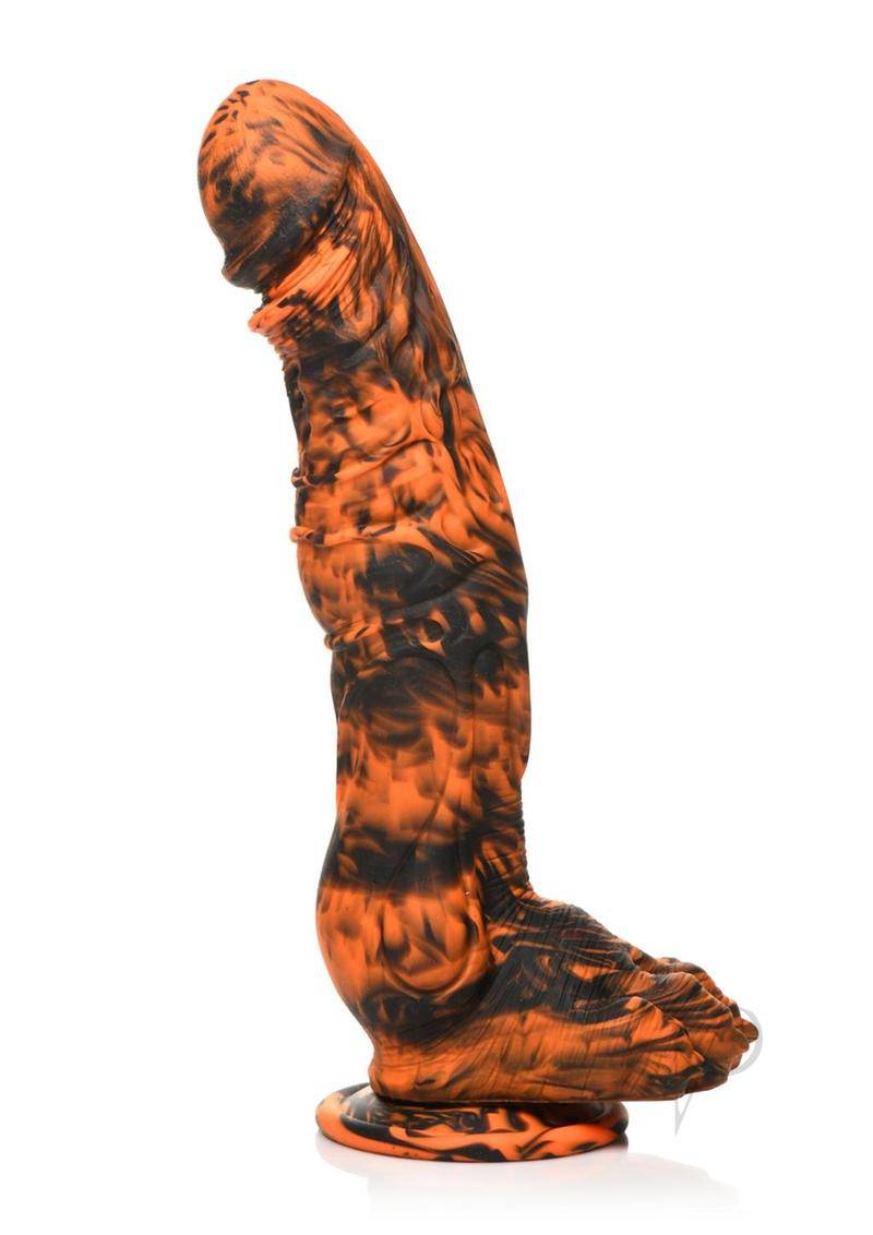 Creature Cocks Sabretooth Silicone Dildo - Orange/Black - Chambre Rouge