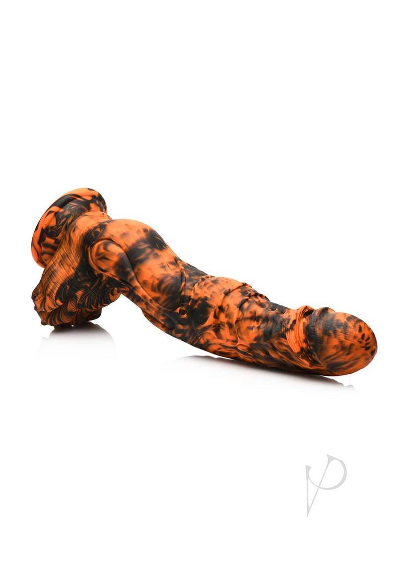 Creature Cocks Sabretooth Silicone Dildo - Orange/Black - Chambre Rouge