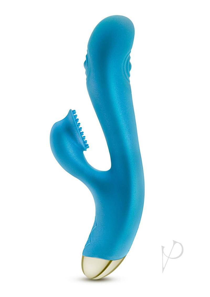 Aria Arousing AF Rechargeable Silicone Rabbit Vibrator - Blue - Chambre Rouge