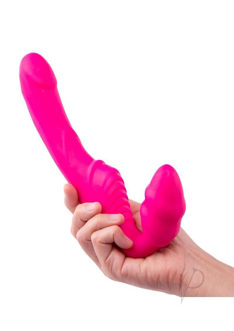 Together Toys Together Silicone Rechargeable Remote Control Strapless Strap-On Vibrator - Pink - Chambre Rouge