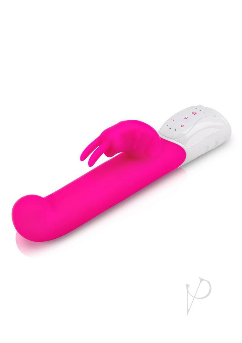 Rabbit Essentials Silicone Rechargeable Come Hither G-Spot Rabbit - Hot Pink - Chambre Rouge